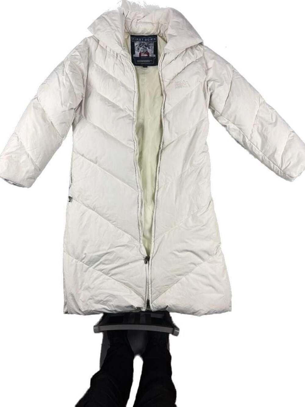 First Down Sixty-Four Long Quilting Down Puffer Parka Coat